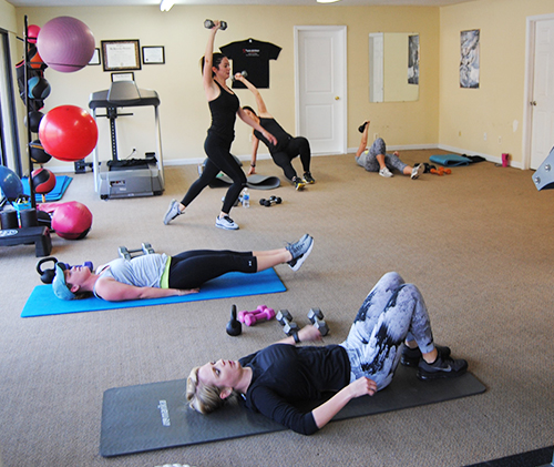 Members and coaches at the studio